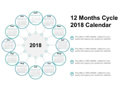 12 Months Cycle 2018 Calendar Ppt Powerpoint Presentation File Format Ideas