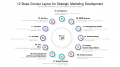 12 Steps Circular Layout For Strategic Marketing Development Ppt Infographics Gridlines PDF 12 Steps Circular Layout For Strategic Marketing Development Ppt Infographics Gridlines PDF