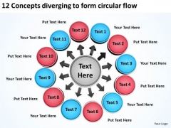 12 Concepts Diverging To Form Circular Flow Ppt Network PowerPoint Slides 12 Concepts Diverging To Form Circular Flow Ppt Network PowerPoint Slides