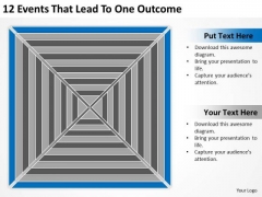 12 Events That Lead To One Outcome Ppt How Business Plan PowerPoint Slides