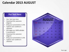 2013 August Calendar PowerPoint Slides Ppt Templates 2013 August Calendar PowerPoint Slides Ppt Templates