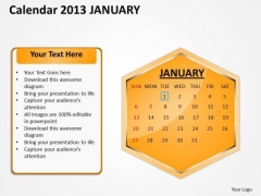 2013 January Calendar PowerPoint Slides Ppt Templates 2013 January Calendar PowerPoint Slides Ppt Templates