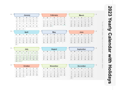 2023 Yearly Calendar With Holidays Ppt PowerPoint Presentation File Graphics Pictures PDF 2023 Yearly Calendar With Holidays Ppt PowerPoint Presentation File Graphics Pictures PDF