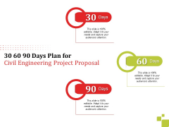 30 60 90 Days Plan For Civil Engineering Project Proposal Ppt Slides Clipart PDF