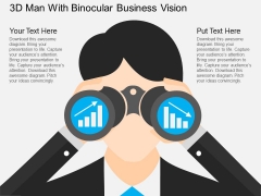 3D Man With Binocular Business Vision Powerpoint Template 3D Man With Binocular Business Vision Powerpoint Template