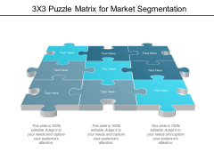 3X3 Puzzle Matrix For Market Segmentation Ppt PowerPoint Presentation Styles Templates