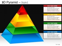 3 Dimensional Pyramid Diagram PowerPoint Slides 3 Dimensional Pyramid Diagram PowerPoint Slides
