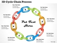 3d Cycle Chain Process PowerPoint Presentation Template
