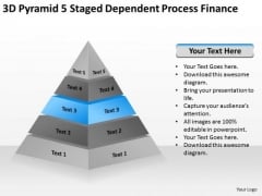 3d Pyramid 5 Staged Dependent Process Finance Ppt Create Business Plan PowerPoint Templates
