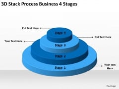 3d Stack Process Business 4 Stages Ppt Plan Writers For Hire PowerPoint Slides