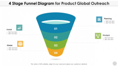 4 Stage Funnel Diagram For Product Global Outreach Introduction PDF