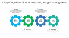 4 Step Cogwheel Slide For Marketing Budget Management Ppt PowerPoint Presentation File Graphics Template PDF 4 Step Cogwheel Slide For Marketing Budget Management Ppt PowerPoint Presentation File Graphics Template PDF