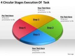 4 Circular Stages Execution Of Task Small Business Plan PowerPoint Templates 4 Circular Stages Execution Of Task Small Business Plan PowerPoint Templates