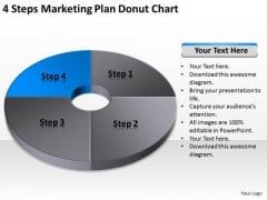 4 Steps Marketing Plan Donut Chart Ppt Fill The Blank Business PowerPoint Templates