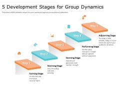 5 Development Stages For Group Dynamics Ppt PowerPoint Presentation Slides Mockup PDF 5 Development Stages For Group Dynamics Ppt PowerPoint Presentation Slides Mockup PDF