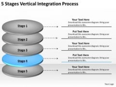 5 Stages Vertical Integration Process Ppt Real Estate Agent Business Plan PowerPoint Templates