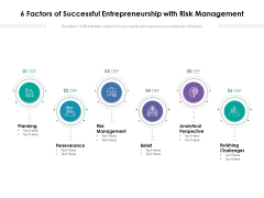 6 Factors Of Successful Entrepreneurship With Risk Management Ppt PowerPoint Presentation Gallery Brochure PDF 6 Factors Of Successful Entrepreneurship With Risk Management Ppt PowerPoint Presentation Gallery Brochure PDF