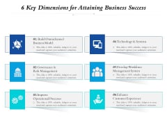 6 Key Dimensions For Attaining Business Success Ppt PowerPoint Presentation Gallery Deck PDF 6 Key Dimensions For Attaining Business Success Ppt PowerPoint Presentation Gallery Deck PDF