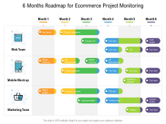 6 Months Roadmap For Ecommerce Project Monitoring Summary