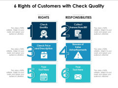 6 Rights Of Customers With Check Quality Ppt PowerPoint Presentation Outline Slideshow PDF 6 Rights Of Customers With Check Quality Ppt PowerPoint Presentation Outline Slideshow PDF
