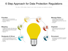 6 Step Approach For Data Protection Regulations Ppt PowerPoint Presentation Pictures Information PDF 6 Step Approach For Data Protection Regulations Ppt PowerPoint Presentation Pictures Information PDF