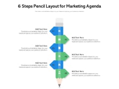 6 Steps Pencil Layout For Marketing Agenda Ppt PowerPoint Presentation File Brochure PDF 6 Steps Pencil Layout For Marketing Agenda Ppt PowerPoint Presentation File Brochure PDF