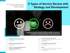 6 Types Of Service Review With Strategy And Development Ppt PowerPoint Presentation Gallery Graphics Template PDF 6 Types Of Service Review With Strategy And Development Ppt PowerPoint Presentation Gallery Graphics Template PDF