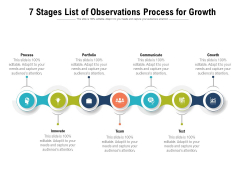 7 Stages List Of Observations Process For Growth Ppt PowerPoint Presentation Gallery Outline PDF 7 Stages List Of Observations Process For Growth Ppt PowerPoint Presentation Gallery Outline PDF