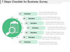 7 Steps Checklist For Business Survey Ppt PowerPoint Presentation Outline Diagrams PDF 7 Steps Checklist For Business Survey Ppt PowerPoint Presentation Outline Diagrams PDF