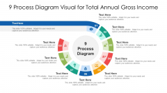 9 Process Diagram Visual For Total Annual Gross Income Ppt PowerPoint Presentation Visual Aids Backgrounds PDF