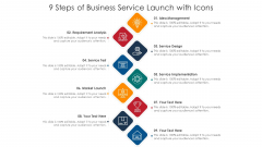 9 Steps Of Business Service Launch With Icons Ppt PowerPoint Presentation File Master Slide PDF 9 Steps Of Business Service Launch With Icons Ppt PowerPoint Presentation File Master Slide PDF