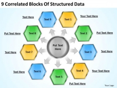 9 Correlated Blocks Of Structured Data Ppt Film Business Plan PowerPoint Slides