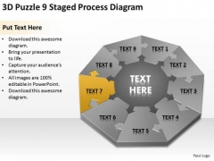 9 Staged Process Diagram Ppt How To Write Business Plan For PowerPoint Slides