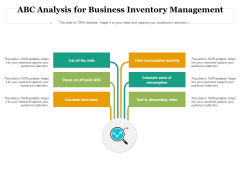 ABC Analysis For Business Inventory Management Ppt PowerPoint Presentation Summary Portfolio PDF ABC Analysis For Business Inventory Management Ppt PowerPoint Presentation Summary Portfolio PDF