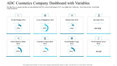 ADC Cosmetics Company Dashboard With Variables Brochure PDF
