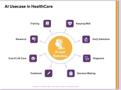 AI Machine Learning Presentations AI Usecase In Healthcare Ppt Outline Inspiration PDF