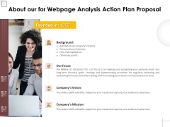 About Our For Webpage Analysis Action Plan Proposal Ppt PowerPoint Presentation Outline Graphics Tutorials PDF About Our For Webpage Analysis Action Plan Proposal Ppt PowerPoint Presentation Outline Graphics Tutorials PDF