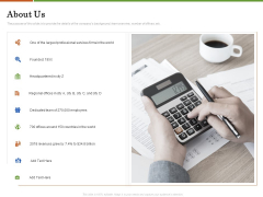 Accounting Advisory Services For Organization About Us Ppt PowerPoint Presentation Pictures Icon PDF Accounting Advisory Services For Organization About Us Ppt PowerPoint Presentation Pictures Icon PDF