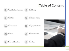 Accounting And Tax Services Table Of Content Download PDF Accounting And Tax Services Table Of Content Download PDF