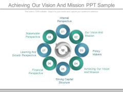 Achieving Our Vision And Mission Ppt Sample