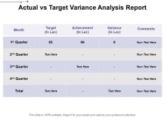 Actual Vs Target Variance Analysis Report Ppt PowerPoint Presentation File Images PDF Actual Vs Target Variance Analysis Report Ppt PowerPoint Presentation File Images PDF