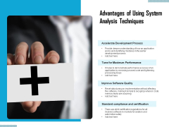 Advantages Of Using System Analysis Techniques Ppt PowerPoint Presentation Summary Background PDF Advantages Of Using System Analysis Techniques Ppt PowerPoint Presentation Summary Background PDF