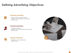 Advertising Existing Products And Services In The Target Market Defining Advertising Objectives Ppt Styles Outfit PDF