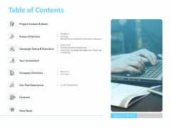 Adwords PPC Table Of Contents Ppt Summary Picture PDF Adwords PPC Table Of Contents Ppt Summary Picture PDF