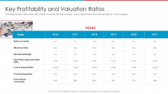 After IPO Equity Key Profitability And Valuation Ratios Sample PDF