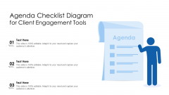 Agenda Checklist Diagram For Client Engagement Tools Mockup PDF