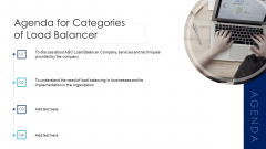 Agenda For Categories Of Load Balancer Download PDF Agenda For Categories Of Load Balancer Download PDF
