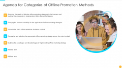Agenda For Categories Of Offline Promotion Methods Guidelines PDF