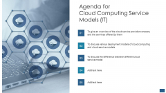 Agenda For Cloud Computing Service Models IT Guidelines PDF