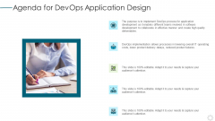 Agenda For Devops Application Design Portrait PDF
